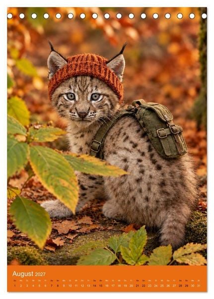 Produktbild: Goldener Herbst Eine tierische Fantasiewelt (Tischkalender 2027 DIN A5 hoch), CALVENDO Monatskalender