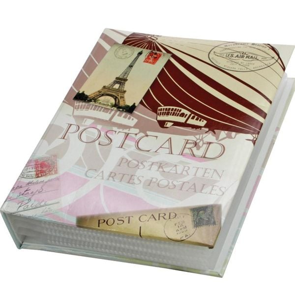 Produktbild: Postkartensammelalbum RETRO. Mit 50 Folienbl&auml;ttern. Gebunden. Format ca. 19 x 24 x 5,5 cm