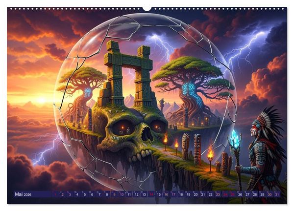 Produktbild: Nyorana &ndash; Die verborgene Insel (hochwertiger Premium Wandkalender 2026 DIN A2 quer), Kunstdruck in Hochglanz
