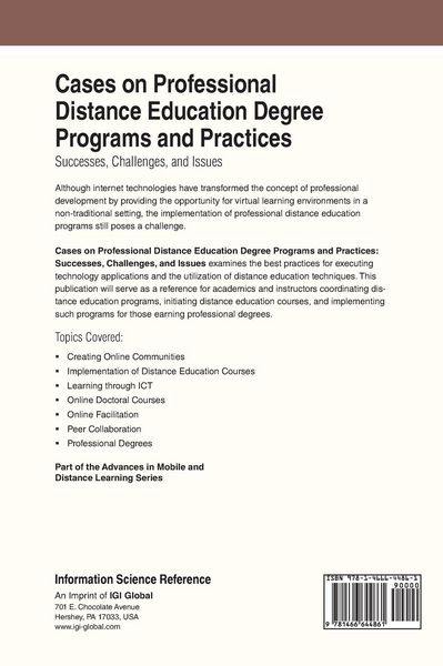 Produktbild: Cases on Professional Distance Education Degree Programs and Practices