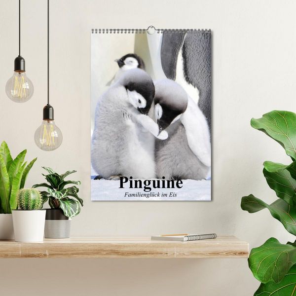 Produktbild: Pinguine. Familiengl&uuml;ck im Eis (Wandkalender 2026 DIN A3 hoch), CALVENDO Monatskalender