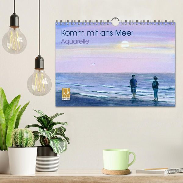 Produktbild: Komm mit ans Meer &ndash; Aquarelle (Wandkalender 2027 DIN A4 quer), CALVENDO Monatskalender