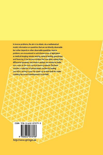 Produktbild: New Analytic and Geometric Methods in Inverse Problems