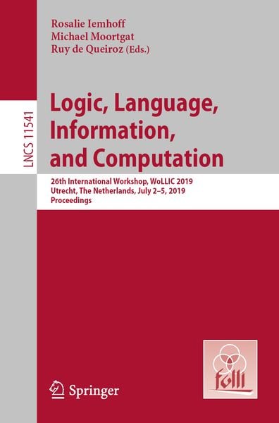 Produktbild: Logic, Language, Information, and Computation