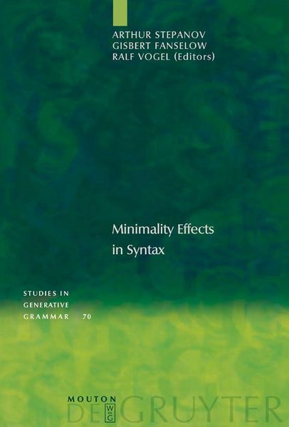 Produktbild: Minimality Effects in Syntax