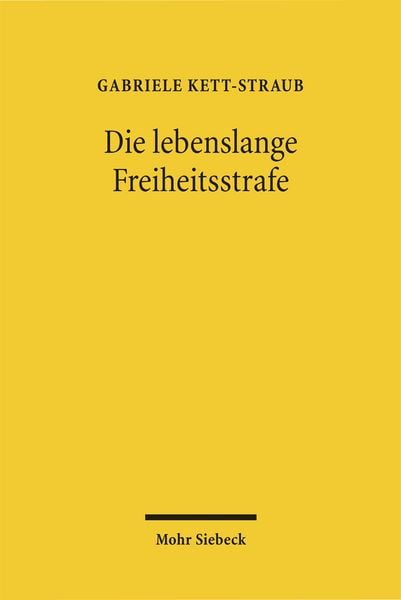 Produktbild: Die lebenslange Freiheitsstrafe
