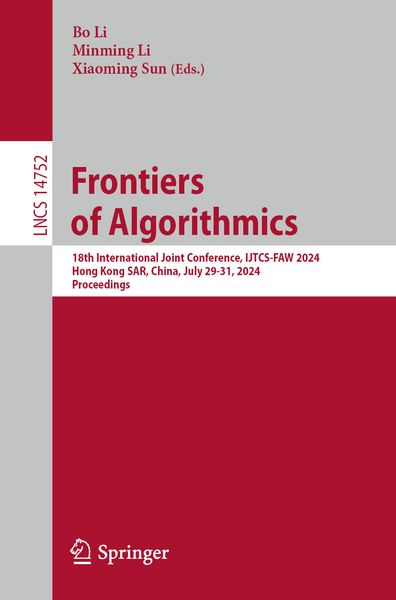 Produktbild: Frontiers of Algorithmics