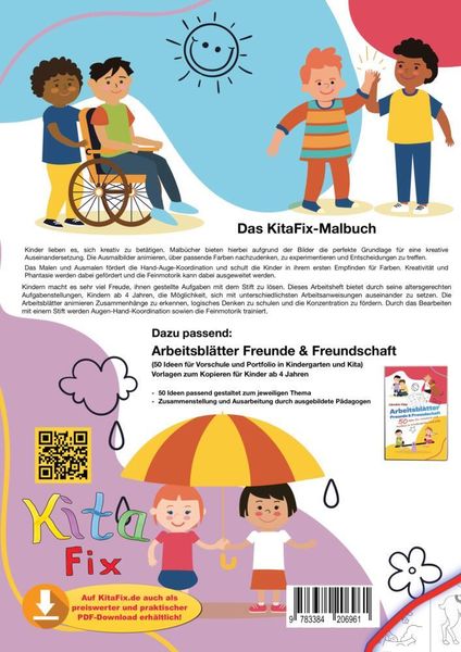 Produktbild: KitaFix Malbuch Freunde und Freundschaft