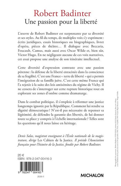 Produktbild: Robert Badinter : une passion pour la libert&eacute;