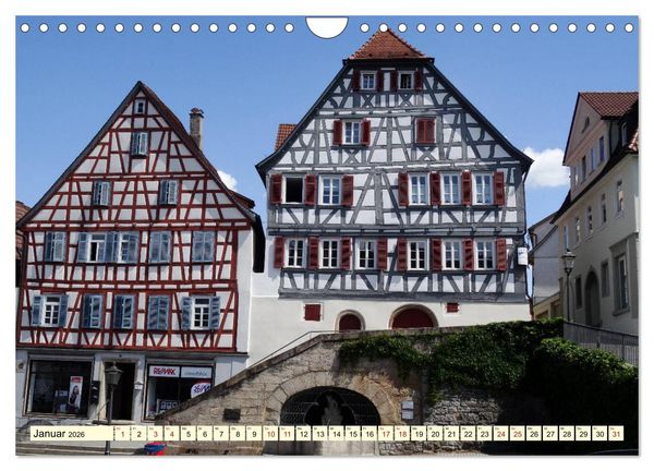 Produktbild: Unterwegs in Backnang (Wandkalender 2026 DIN A4 quer), CALVENDO Monatskalender