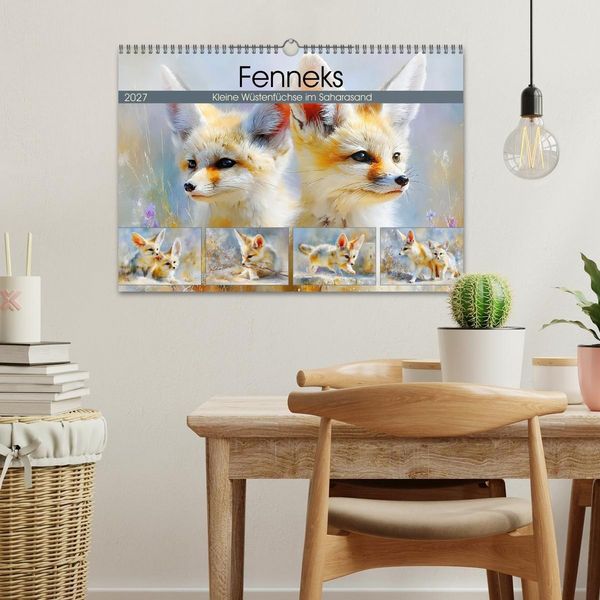 Produktbild: Fenneks. Kleine W&uuml;stenf&uuml;chse im Saharasand (Wandkalender 2027 DIN A3 quer), CALVENDO Monatskalender
