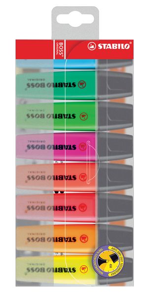 Produktbild: STABILO Textmarker -   BOSS ORIGINAL - 8er Pack - mit 8 verschiedenen Farben