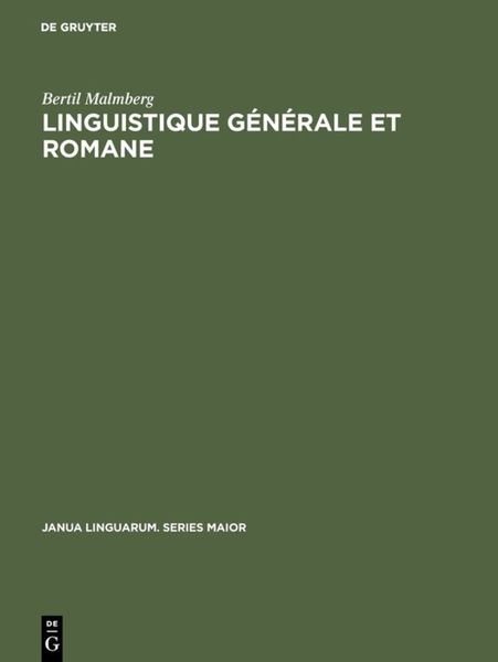 Produktbild: Linguistique g&eacute;n&eacute;rale et romane
