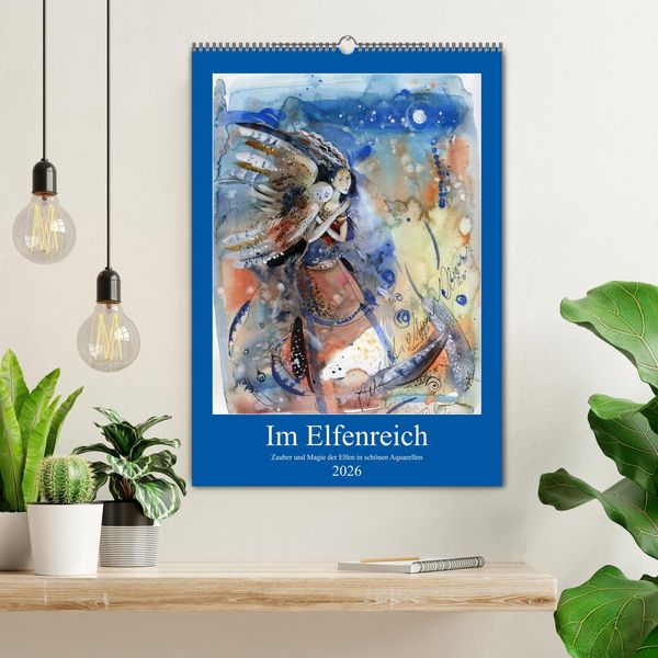 Produktbild: Im Elfenreich- Zauber und Magie der Elfen in sch&ouml;nen Aquarellen (Wandkalender 2026 DIN A2 hoch), CALVENDO Monatskalender