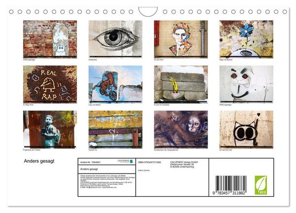 Produktbild: Anders gesagt (Wandkalender 2026 DIN A4 quer), CALVENDO Monatskalender