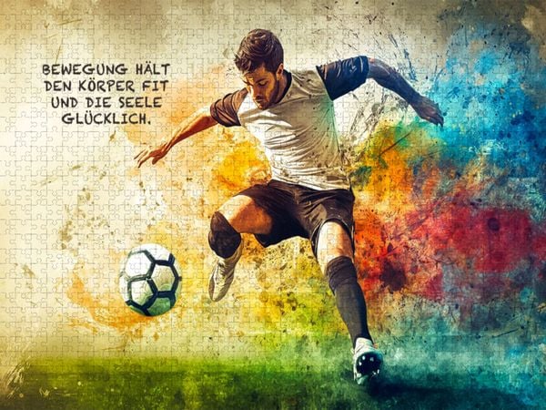 Produktbild: CALVENDO Puzzle Ein Motiv aus dem Kalender Fu&szlig;ball und Motivation | 1000 Teile Lege-Gr&ouml;&szlig;e 64x48cm Foto-Puzzle f&uuml;r gl&uuml;ckliche Stunden