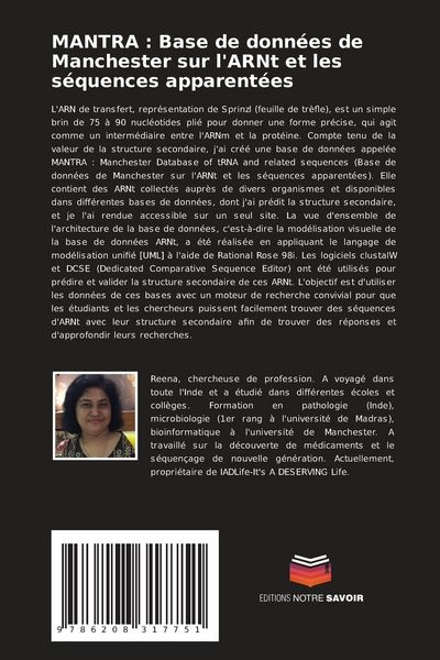Produktbild: MANTRA : Base de donn&eacute;es de Manchester sur l'ARNt et les s&eacute;quences apparent&eacute;es