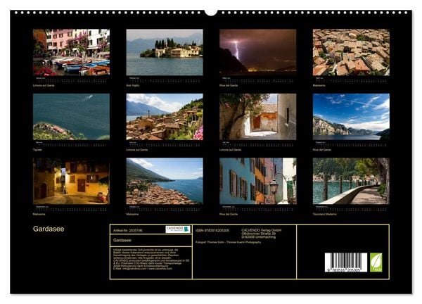 Produktbild: Gardasee (hochwertiger Premium Wandkalender 2026 DIN A2 quer), Kunstdruck in Hochglanz