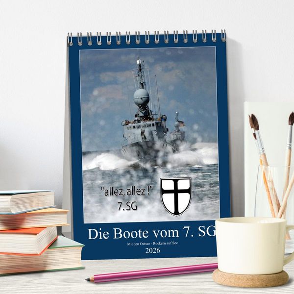Produktbild: Die Boote vom 7. SG (Tischkalender 2026 DIN A5 hoch), CALVENDO Monatskalender
