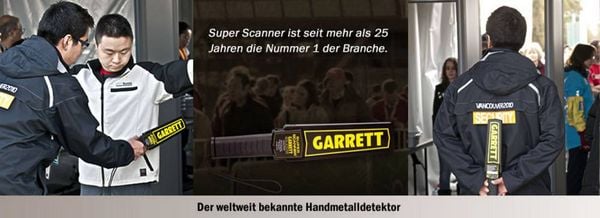 Produktbild: Garrett Super Scanner V Handdetektor Suchtiefe (max.) 23cm digital (LED), akustisch 1165190