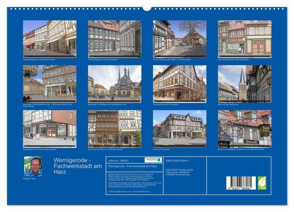 Produktbild: Wernigerode - Fachwerkstadt am Harz (hochwertiger Premium Wandkalender 2026 DIN A2 quer), Kunstdruck in Hochglanz
