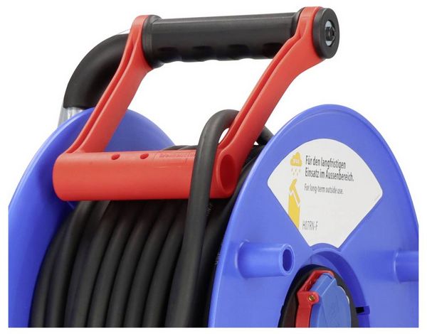 Produktbild: Kunststoff-Kabeltrommel H07RN-F 3G2,5 1233120 Farbe blau/ schwarz Ausf&uuml;hrung Kabeltrommel Kunststoff Zuleitung H07RN-F 3