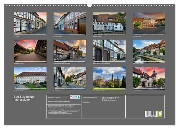 Produktbild: Bad Salzdetfurth Impressionen (Wandkalender 2027 DIN A2 quer), CALVENDO Monatskalender