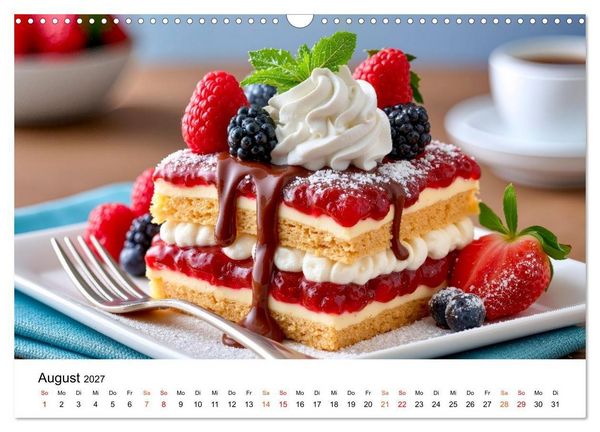 Produktbild: Lieblingskuchen - S&uuml;&szlig;e Augenblicke (Wandkalender 2027 DIN A3 quer), CALVENDO Monatskalender