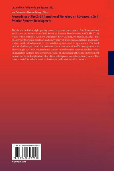 Produktbild: Proceedings of the 2nd International Workshop on Advances in Civil Aviation Systems Development