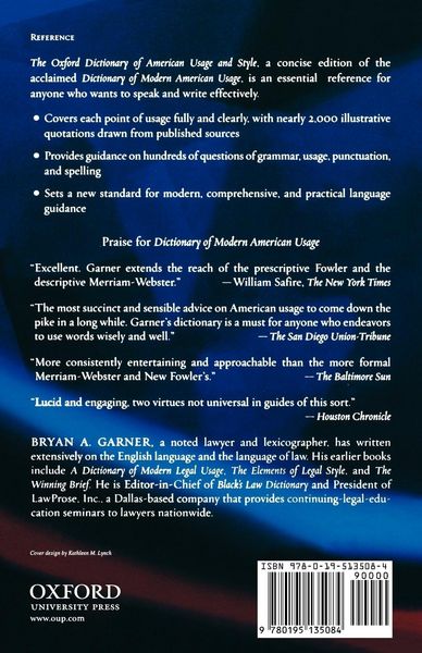 Produktbild: The Oxford Dictionary of American Usage and Style
