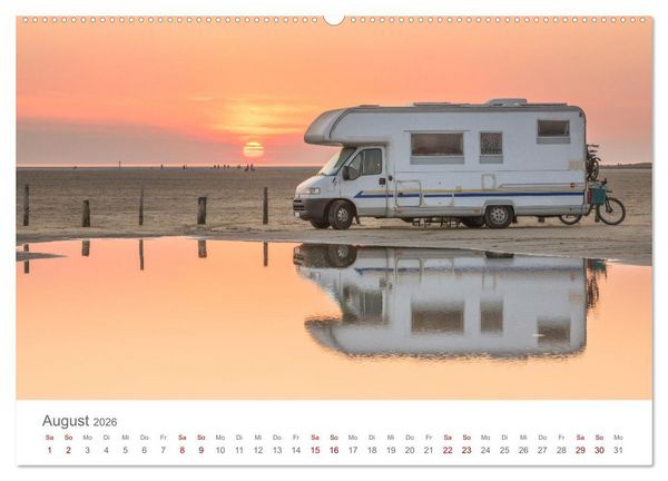 Produktbild: Abenteuer Wohnmobil - Camping, Vanlife, Roadtrips (Wandkalender 2026 DIN A2 quer), CALVENDO Monatskalender