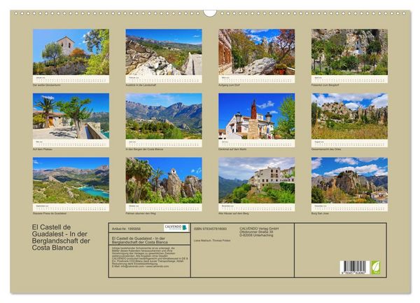 Produktbild: El Castell de Guadalest - In der Berglandschaft der Costa Blanca (Wandkalender 2026 DIN A2 quer), CALVENDO Monatskalender