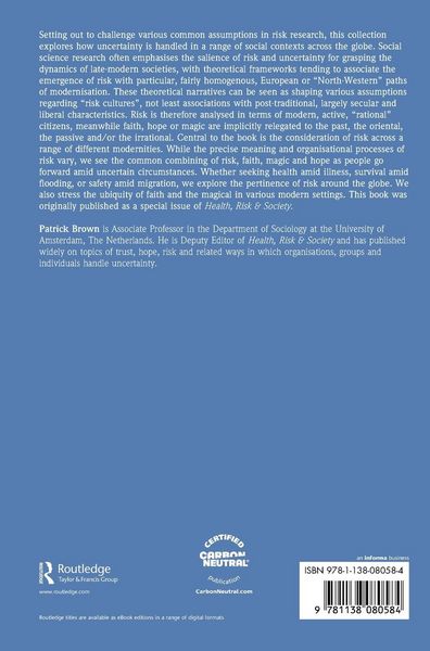 Produktbild: Theories of Uncertainty and Risk across Different Modernities