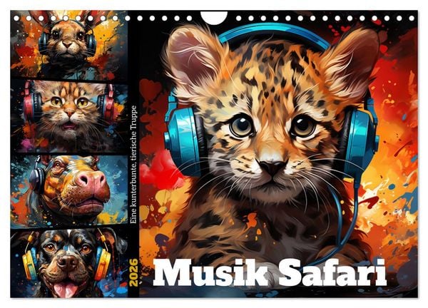 Produktbild: Musik Safari (Wandkalender 2026 DIN A4 quer), CALVENDO Monatskalender