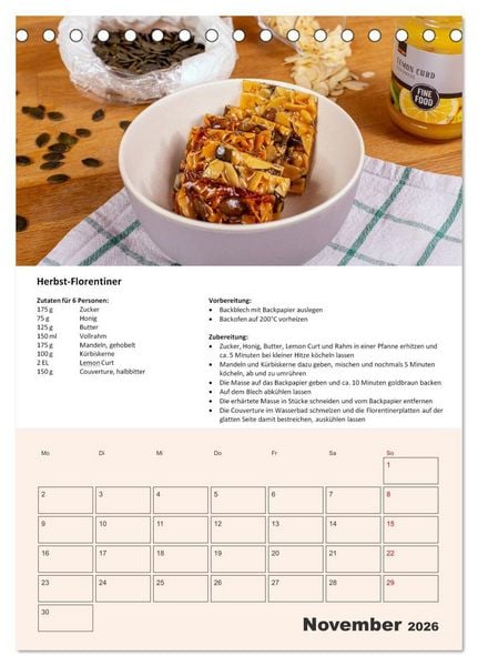 Produktbild: Der tolle Rezeptkalender (Tischkalender 2026 DIN A5 hoch), CALVENDO Monatskalender