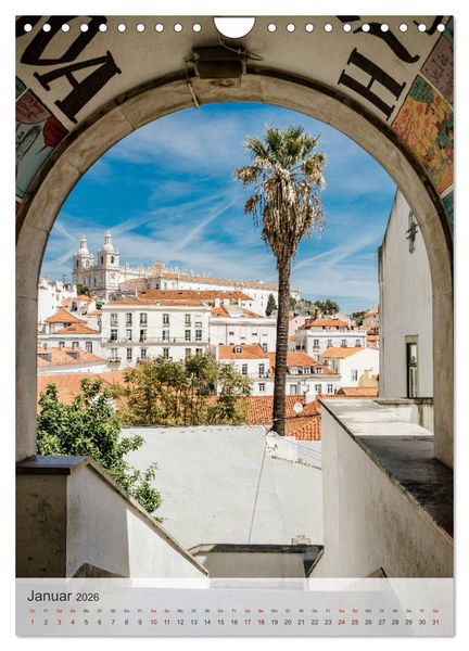 Produktbild: Lissabon Perspektiven (Wandkalender 2026 DIN A4 hoch), CALVENDO Monatskalender