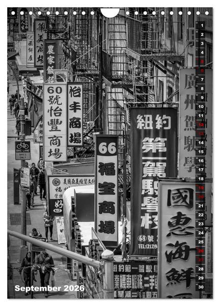 Produktbild: NEW YORK CITY Monochrome Stadtansichten (Wandkalender 2026 DIN A4 hoch), CALVENDO Monatskalender