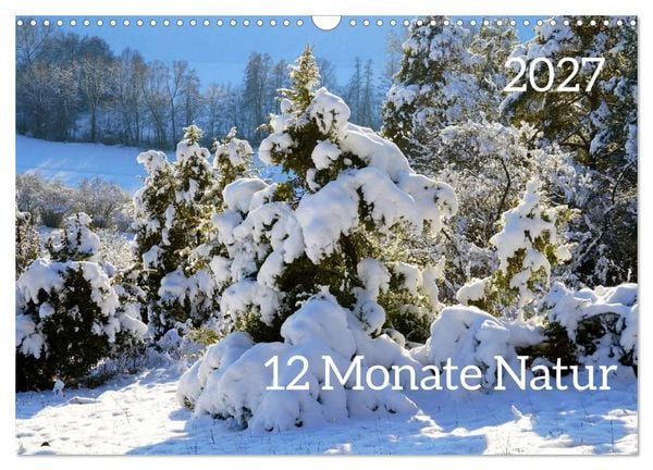 Produktbild: 12 Monate Natur (Wandkalender 2027 DIN A3 quer), CALVENDO Monatskalender