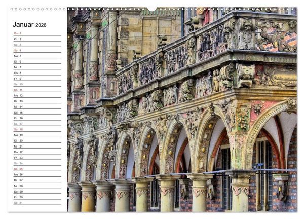 Produktbild: Bremen ganz nah (hochwertiger Premium Wandkalender 2026 DIN A2 quer), Kunstdruck in Hochglanz