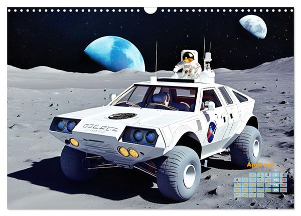 Produktbild: Im Weltall unterwegs - Verr&uuml;ckte Fahrzeuge im Universum (Wandkalender 2026 DIN A3 quer), CALVENDO Monatskalender