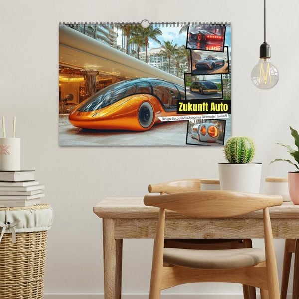 Produktbild: Zukunft Auto - Design, Autos und autonomes Fahren der Zukunft (Wandkalender 2026 DIN A3 quer), CALVENDO Monatskalender