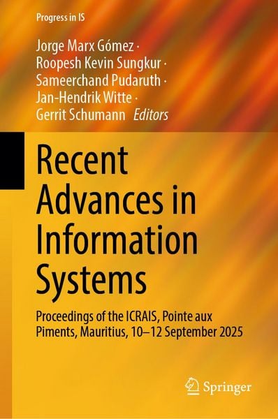 Produktbild: Recent Advances in Information Systems