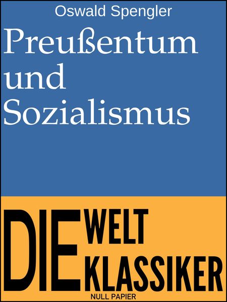 Produktbild: Preu&szlig;entum und Sozialismus