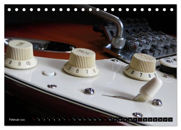Produktbild: KULT GITARRE - Richie Sambora Stratocaster (Tischkalender 2026 DIN A5 quer), CALVENDO Monatskalender