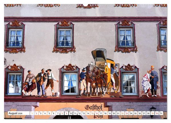 Produktbild: Oberbayerische L&uuml;ftlmalerei (hochwertiger Premium Wandkalender 2026 DIN A2 quer), Kunstdruck in Hochglanz