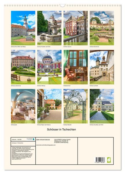Produktbild: Sch&ouml;sser in Tschechien (Wandkalender 2026 DIN A2 hoch), CALVENDO Monatskalender