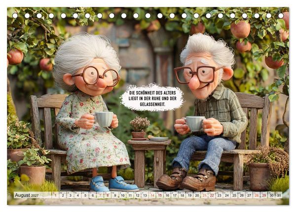 Produktbild: Oma und Opa - Spr&uuml;che &uuml;ber das Alter (Tischkalender 2027 DIN A5 quer), CALVENDO Monatskalender