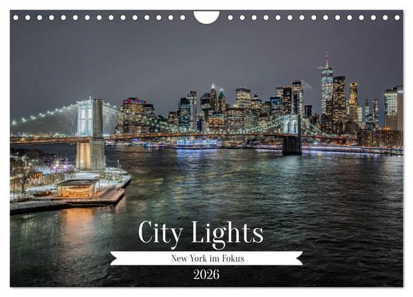 Produktbild: City Lights &ndash; New York im Fokus (Wandkalender 2026 DIN A4 quer), CALVENDO Monatskalender