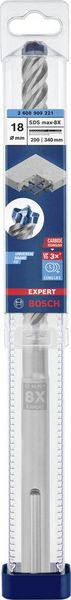 Produktbild: Bosch Accessories EXPERT SDS max-8X 2608900221 Hammerbohrer 1 St&uuml;ck 18 mm Gesamtl&auml;nge 340 mm SDS-Max 1 St.