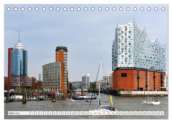 Produktbild: Hamburg mit Hafengeburtstag (Tischkalender 2026 DIN A5 quer), CALVENDO Monatskalender